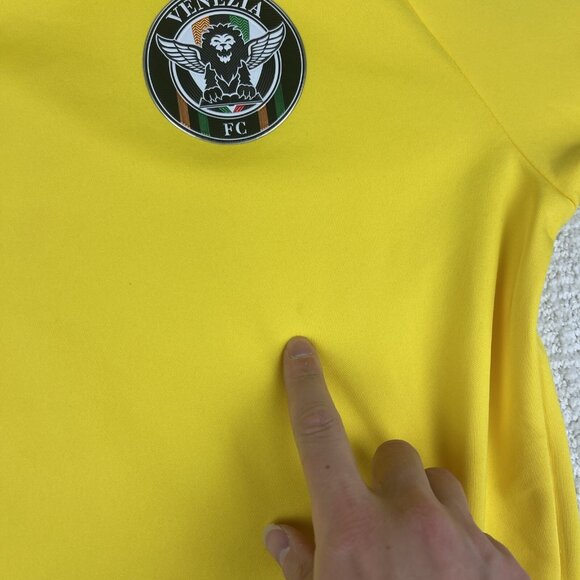 Nike Venezia Fc  Kids Hoodie Size L 12-13 YO Yellow Maglia Sweater  Soccer Club - Picture 9 of 14